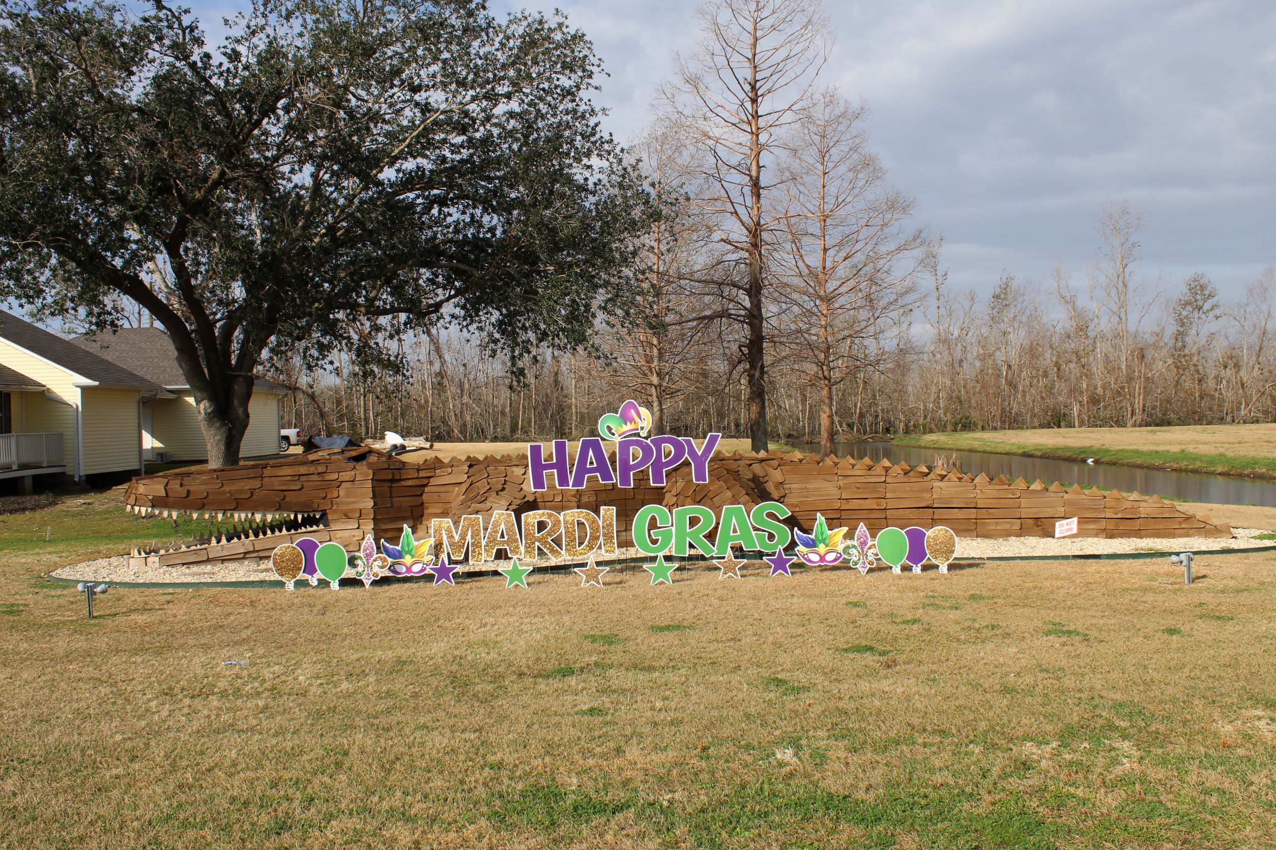 Mardi Gras tree at Mardi Gras Park with Renaissance Riverview