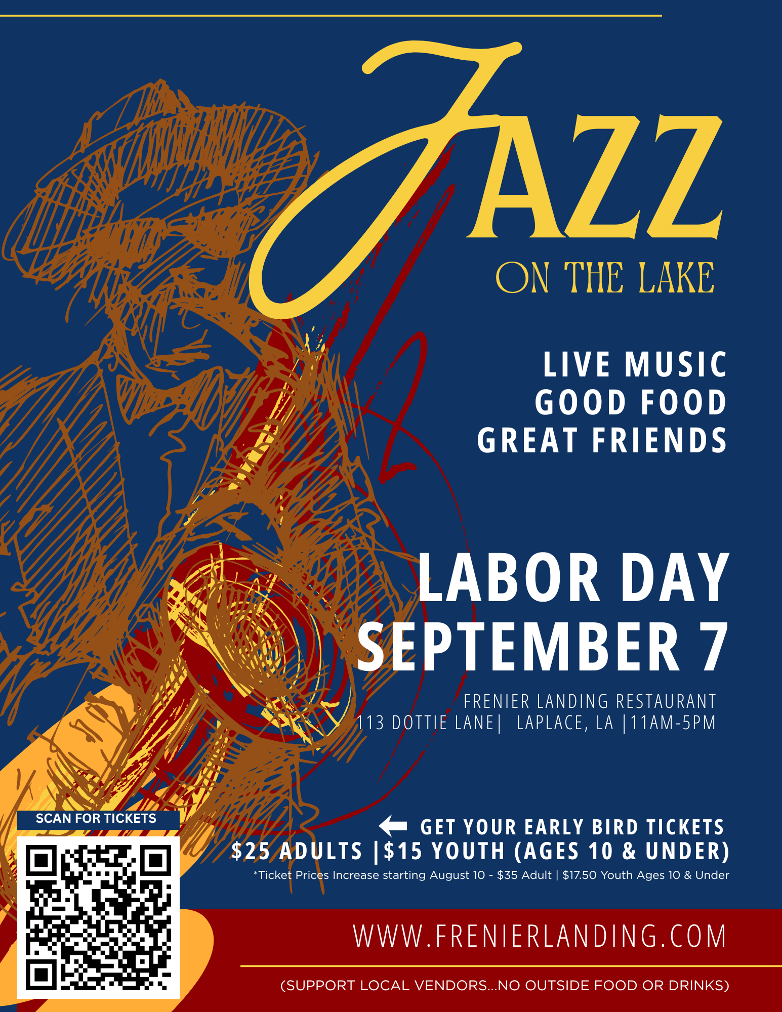 Jazz On the Lake event flyer